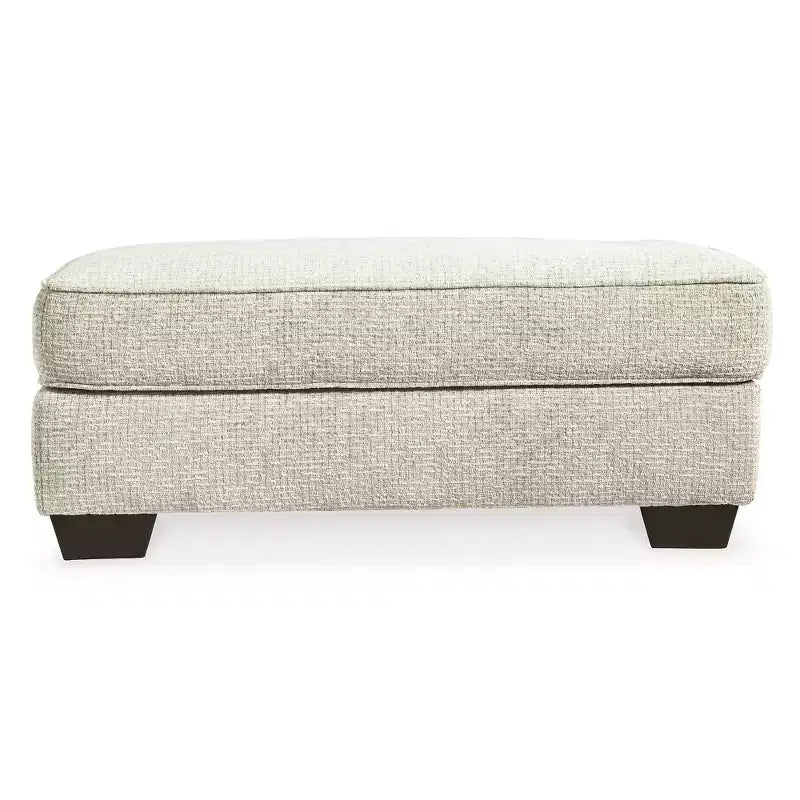 Pouf ottoman Monaghan Signature Design by Ashley, repose-pieds de salon rembourré en chenille couleur grès