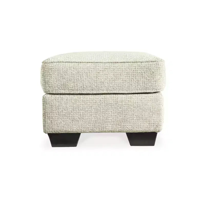 Pouf ottoman Monaghan Signature Design by Ashley, repose-pieds de salon rembourré en chenille couleur grès