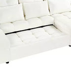Canapé sectionnel polyvalent Whisen 110 moderne surdimensionné en forme de U avec méridiennes et ports USB