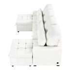 Canapé sectionnel polyvalent Whisen 110 moderne surdimensionné en forme de U avec méridiennes et ports USB