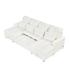 Canapé sectionnel polyvalent Whisen 110 moderne surdimensionné en forme de U avec méridiennes et ports USB