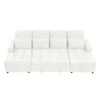 Canapé sectionnel polyvalent Whisen 110 moderne surdimensionné en forme de U avec méridiennes et ports USB