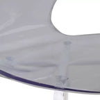 LeisureMod Bristol Ensemble de Salle à Manger 5 Pièces Table à Manger Ronde, 4 Chaises de Salle à Manger en Plastique Pieds Blancs