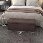 Banc de rangement ottoman, 38 x 109 x 38 cm, banc de bout de lit, coffre de rangement, pour salon, chambre, entrée