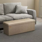 Banc de rangement ottoman, 38 x 109 x 38 cm, banc de bout de lit, coffre de rangement, pour salon, chambre, entrée