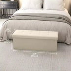 Banc de rangement ottoman, 38 x 109 x 38 cm, banc de bout de lit, coffre de rangement, pour salon, chambre, entrée