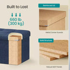 Banc de rangement ottoman, 38 x 109 x 38 cm, banc de bout de lit, coffre de rangement, pour salon, chambre, entrée