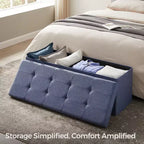 Banc de rangement ottoman, 38 x 109 x 38 cm, banc de bout de lit, coffre de rangement, pour salon, chambre, entrée