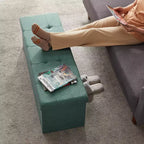 Banc de rangement ottoman, 38 x 109 x 38 cm, banc de bout de lit, coffre de rangement, pour salon, chambre, entrée
