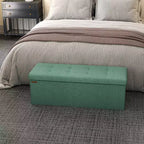 Banc de rangement ottoman, 38 x 109 x 38 cm, banc de bout de lit, coffre de rangement, pour salon, chambre, entrée