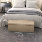 Banc de rangement ottoman, 38 x 109 x 38 cm, banc de bout de lit, coffre de rangement, pour salon, chambre, entrée