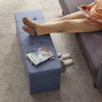 Banc de rangement ottoman, 38 x 109 x 38 cm, banc de bout de lit, coffre de rangement, pour salon, chambre, entrée