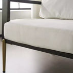 Fauteuil en velours Christopher Knight Home Thurman, style moderne du milieu du siècle, en métal et bois d'hévéa