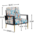 Fauteuil en velours Christopher Knight Home Thurman, style moderne du milieu du siècle, en métal et bois d'hévéa