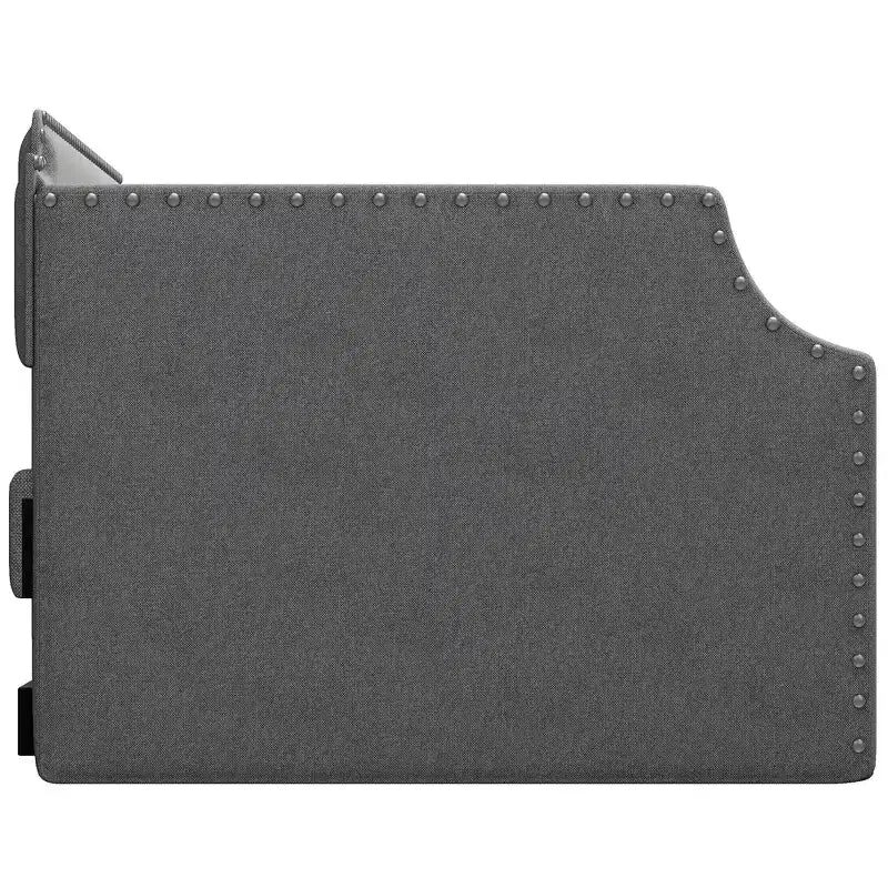 Lit de repos capitonné Whisen de taille double avec lit gigogne, support à lattes en bois, cadre capitonné pour lit-canapé
