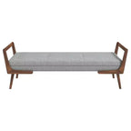 Banc Christopher Knight Home Ford en bois massif, style mi-siècle, capitonné, avec revêtement en tissu, 130 cm de large