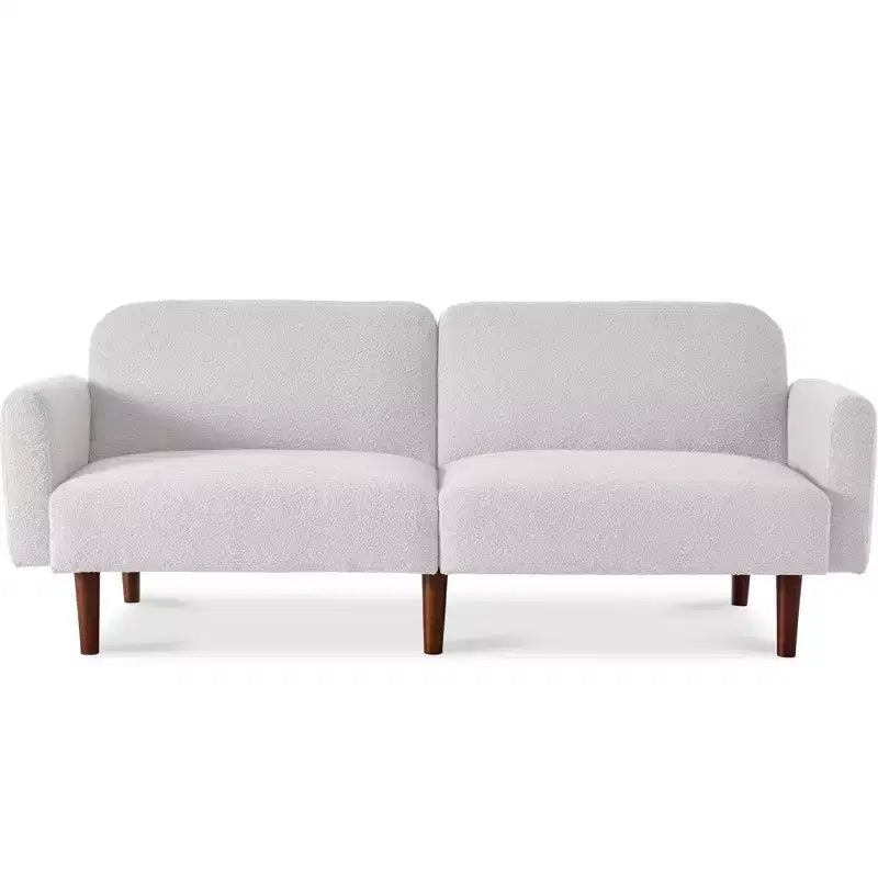 Canapé-Lit Courbe Convertible avec Dossier Réglable en Tissu Bouclé Best Choice Products