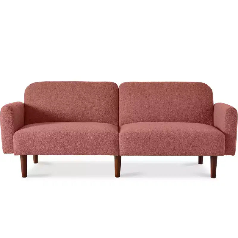 Canapé-Lit Courbe Convertible avec Dossier Réglable en Tissu Bouclé Best Choice Products