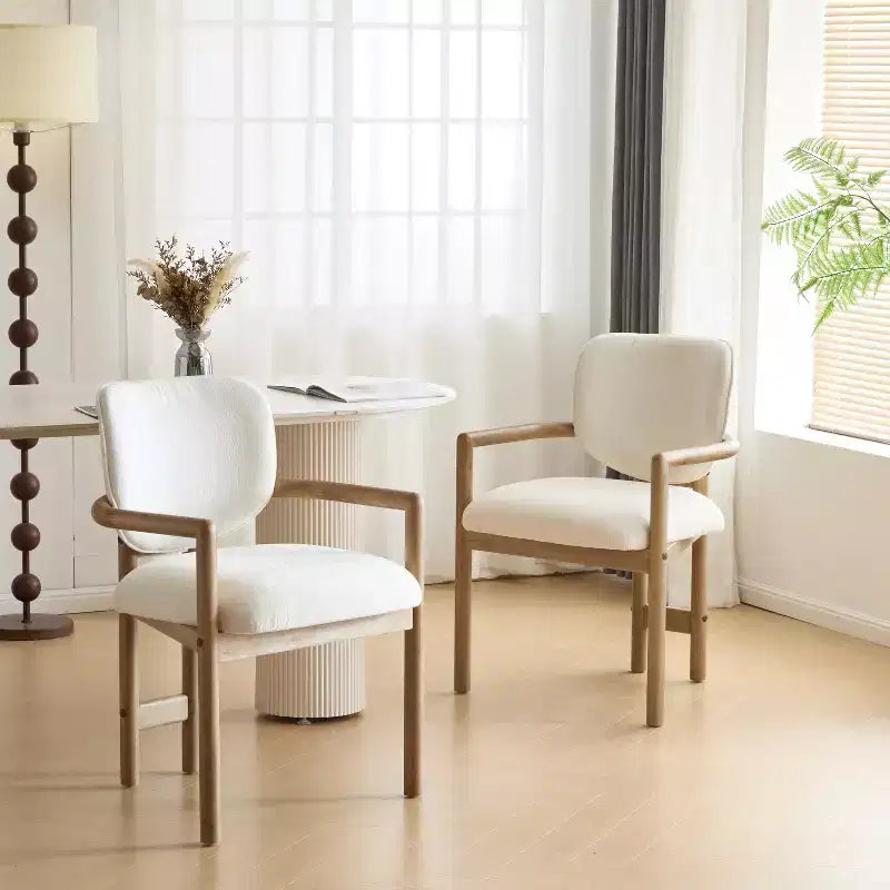 Christopher Knight Home Edge Chaises de salle à manger modernes en bois d'hévéa rembourrées (lot de 2)