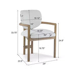 Christopher Knight Home Edge Chaises de salle à manger modernes en bois d'hévéa rembourrées (lot de 2)