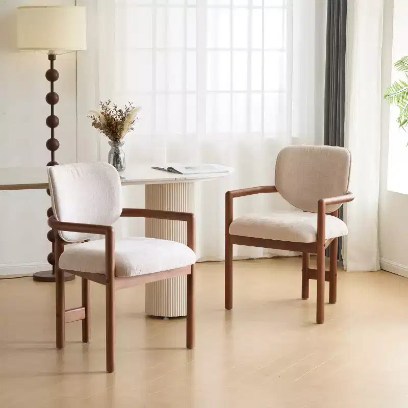 Christopher Knight Home Edge Chaises de salle à manger modernes en bois d'hévéa rembourrées (lot de 2)