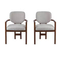 Christopher Knight Home Edge Chaises de salle à manger modernes en bois d'hévéa rembourrées (lot de 2)