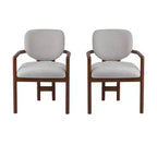Christopher Knight Home Edge Chaises de salle à manger modernes en bois d'hévéa rembourrées (lot de 2)