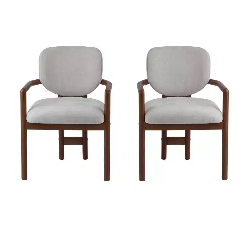 Christopher Knight Home Edge Chaises de salle à manger modernes en bois d'hévéa rembourrées (lot de 2)