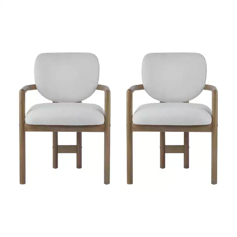 Christopher Knight Home Edge Modern Rubberwood Upholstered Dining Chairs (Set of 2)