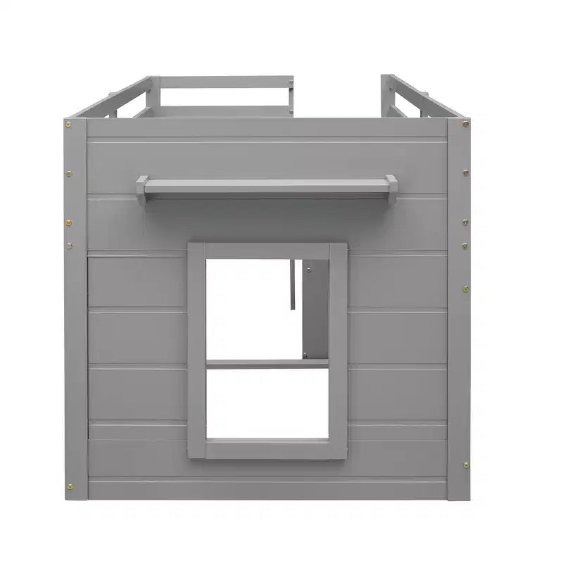 Lit mezzanine moderne Whisen 77,4 L x 40,5 l avec armoire et étagère, conçu pour votre sécurité