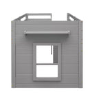 Lit mezzanine moderne Whisen 77,4 L x 40,5 l avec armoire et étagère, conçu pour votre sécurité
