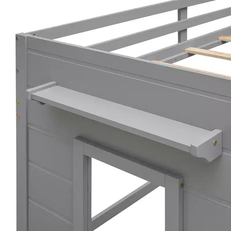 Lit mezzanine moderne Whisen 77,4 L x 40,5 l avec armoire et étagère, conçu pour votre sécurité