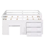Lit mezzanine moderne Whisen 77,4 L x 40,5 l avec armoire et étagère, conçu pour votre sécurité