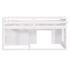 Lit mezzanine moderne Whisen 77,4 L x 40,5 l avec armoire et étagère, conçu pour votre sécurité