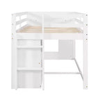 Lit mezzanine moderne Whisen 77,4 L x 40,5 l avec armoire et étagère, conçu pour votre sécurité