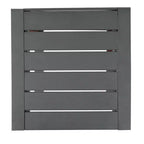 MAYEERTY Table d'appoint moderne en aluminium avec rangement gris