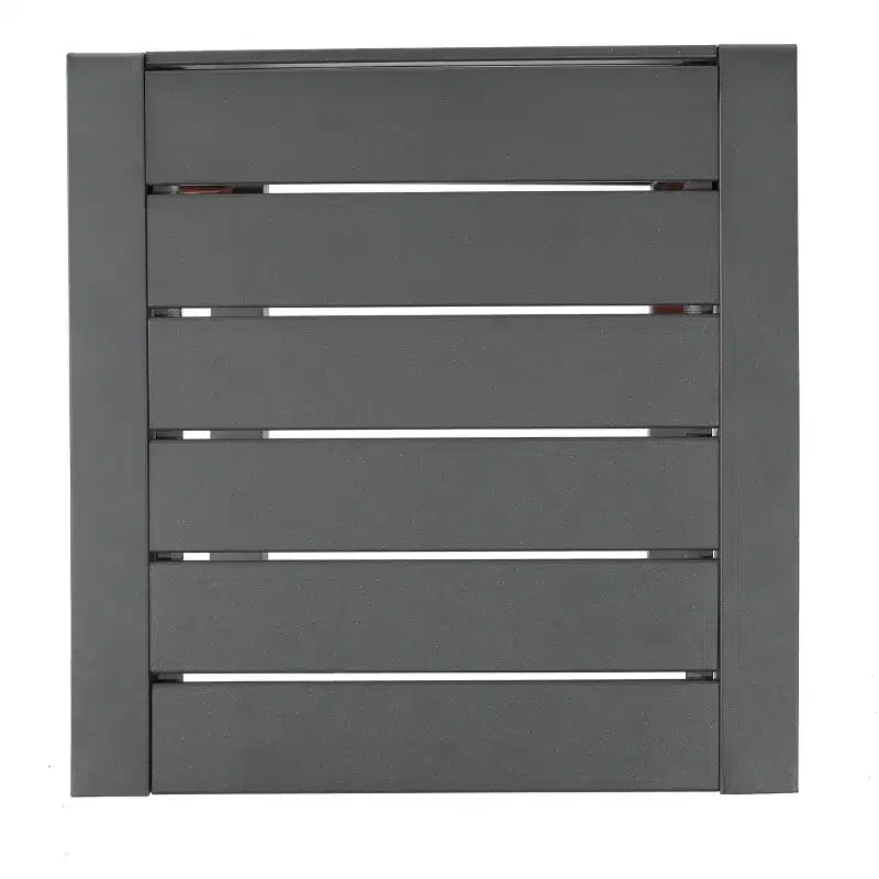 MAYEERTY Table d'appoint moderne en aluminium avec rangement gris