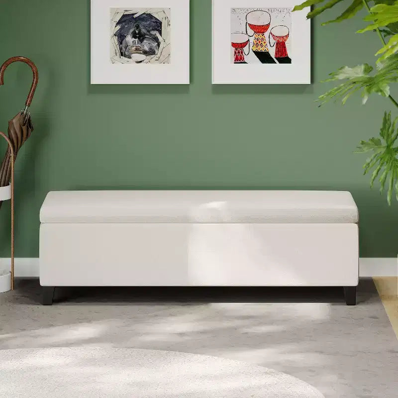 Pouf de rangement d'intérieur moderne en bouclé Linfield Christopher Knight Home