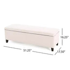 Pouf de rangement d'intérieur moderne en bouclé Linfield Christopher Knight Home