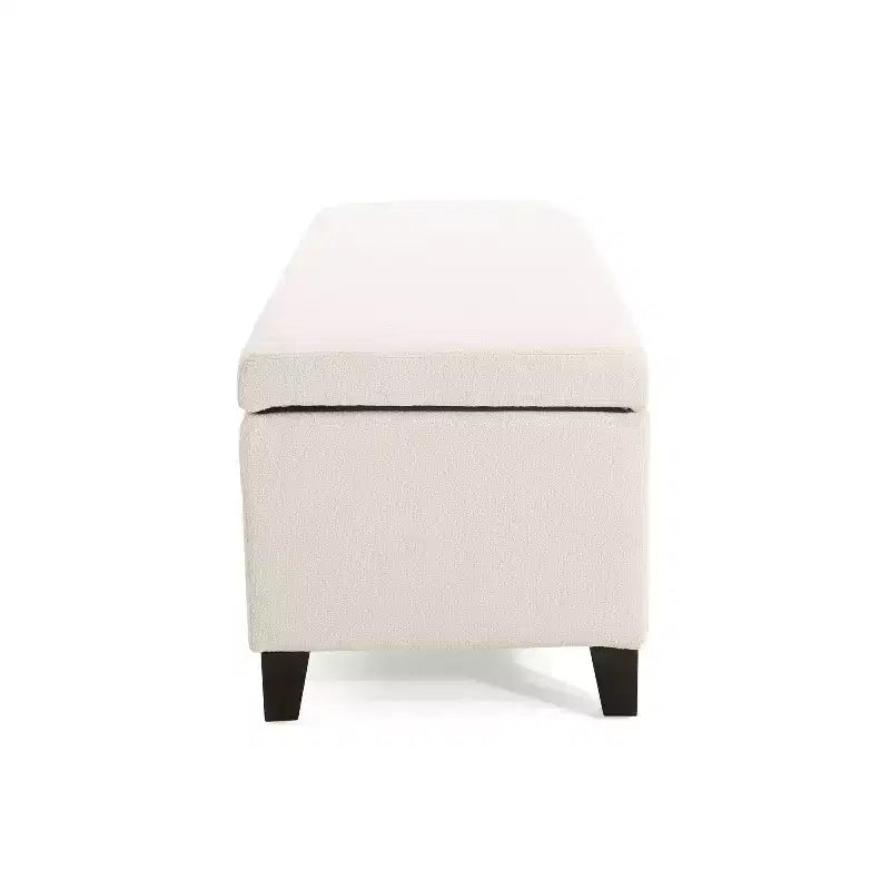 Pouf de rangement d'intérieur moderne en bouclé Linfield Christopher Knight Home