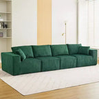 Canapé d'angle 137 Cloud Modulaire Moderne Linéaire avec Méridienne, Tissu Velours Côtelé, Aucun Assemblage Requis, Canapé Convertible Lit Compression