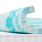 Matelas moelleux en mousse à mémoire de forme bleu de 5 cm pour lit double – Confort ultime, solution de sommeil premium