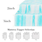 Matelas moelleux en mousse à mémoire de forme bleu de 5 cm pour lit double – Confort ultime, solution de sommeil premium