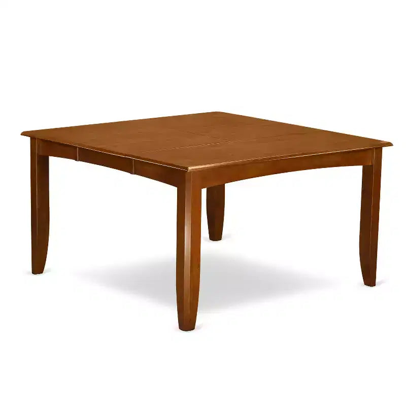 Ensemble de salle à manger 9 pièces HomeStock, table carrée et chaises marron selle