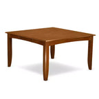 Ensemble de salle à manger 9 pièces HomeStock, table carrée et chaises marron selle