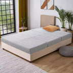 Wellos Matelas en mousse à mémoire de forme à gel, ferme, antidérapant, portable, tripliable, 4 plis