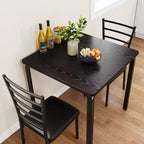 Table à manger pour 2 personnes, petite table et chaises pour 2 personnes, ensemble de dînette pour 2 personnes, table à manger carrée, ensemble de salle à manger et de cuisine 3 pièces pour petit espace