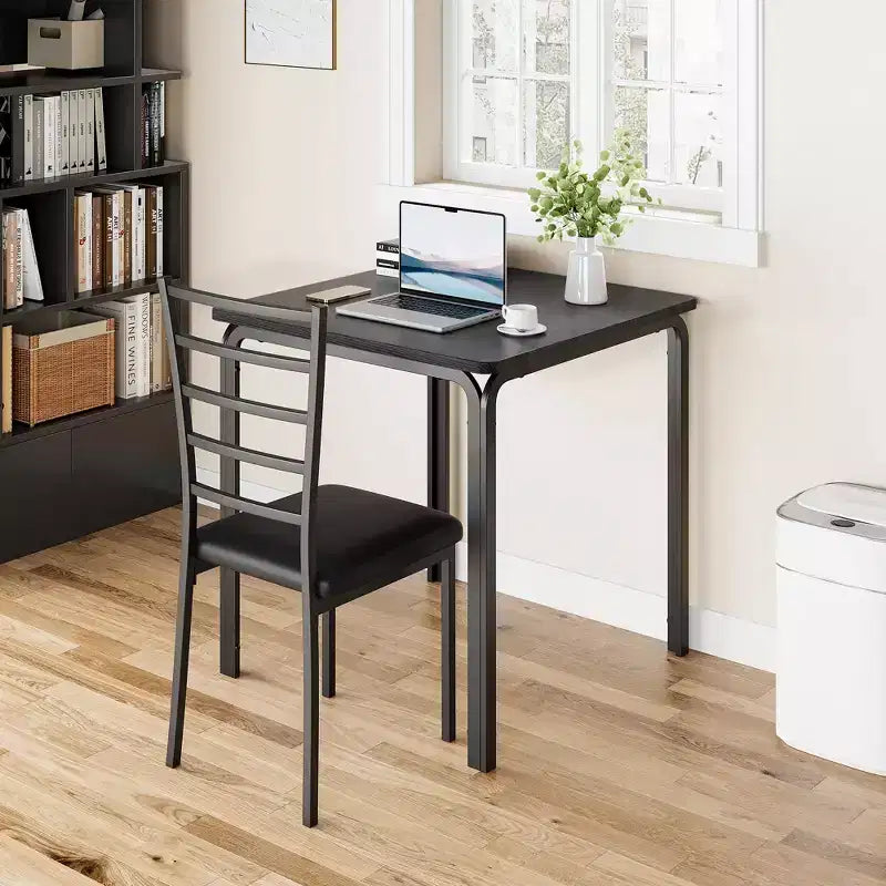 Table à manger pour 2 personnes, petite table et chaises pour 2 personnes, ensemble de dînette pour 2 personnes, table à manger carrée, ensemble de salle à manger et de cuisine 3 pièces pour petit espace