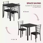 Table à manger pour 2 personnes, petite table et chaises pour 2 personnes, ensemble de dînette pour 2 personnes, table à manger carrée, ensemble de salle à manger et de cuisine 3 pièces pour petit espace