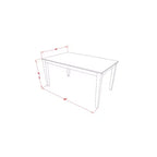 Table de salle à manger rectangulaire 36 x 60 style Capri
